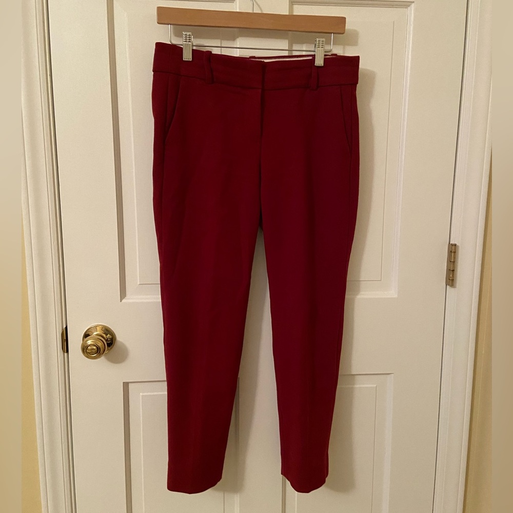 J Crew Cameron red pants 6P